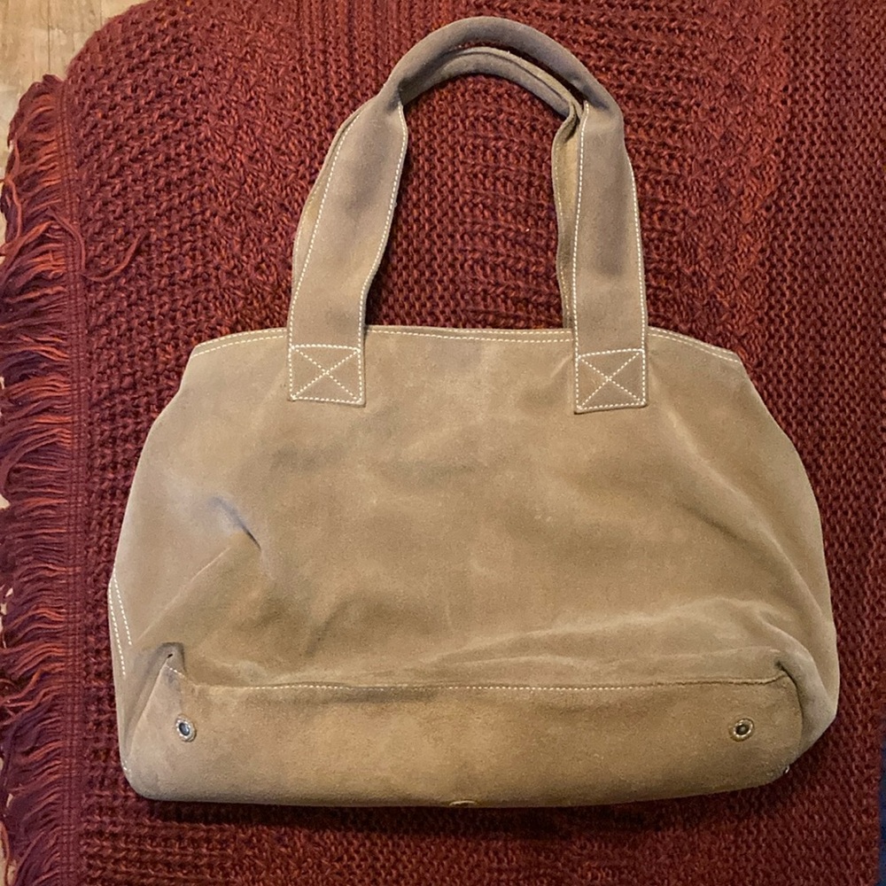 Elegant Tan Suede Tote Bag